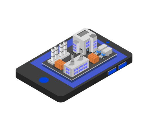 Industriegebäude  Illustration