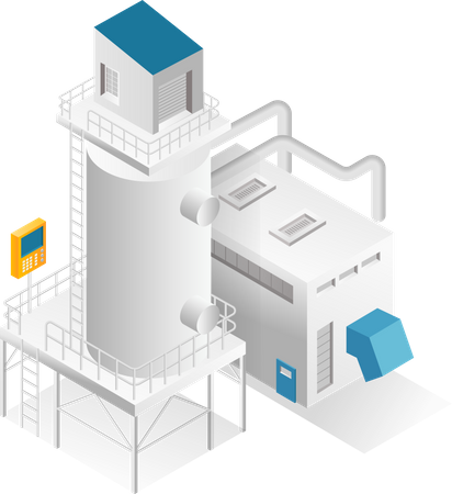 Industrieller Granulator  Illustration