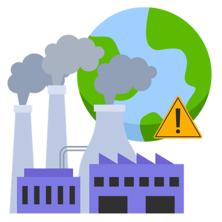 Industrielle Verschmutzung  Illustration