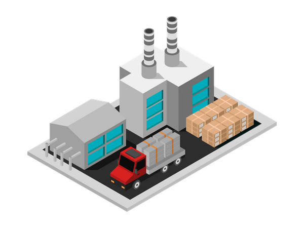 Industrieunternehmen  Illustration