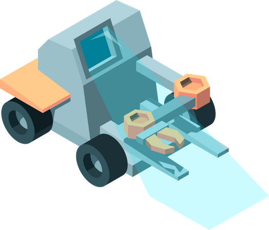Industry Smart Robot Truck Illustration