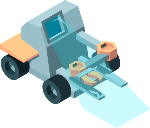 Industry Smart Robot Truck  Illustration