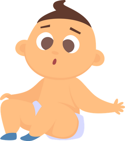Infant baby boy Illustration
