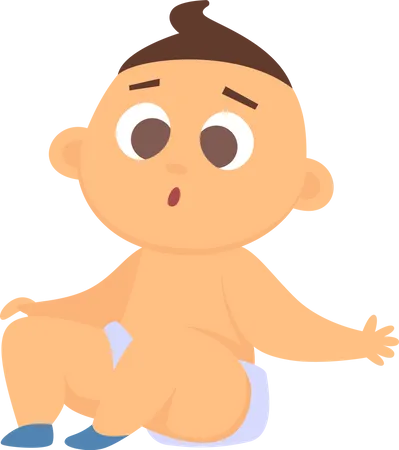 Infant baby boy  Illustration