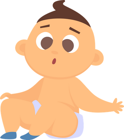 Infant baby boy  イラスト
