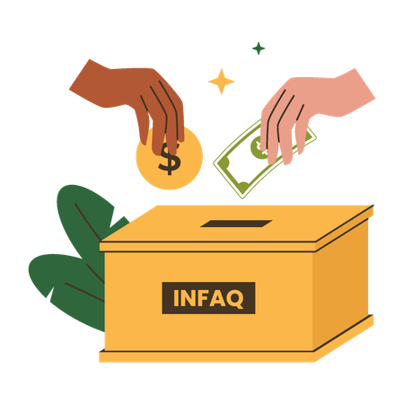 Infaq and Zakat  Illustration