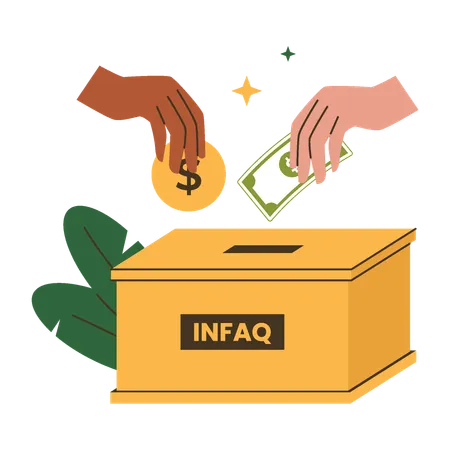 Infaq and Zakat  Illustration