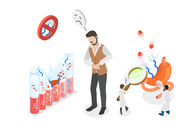 Infección por Helicobacter Pylori  Ilustración