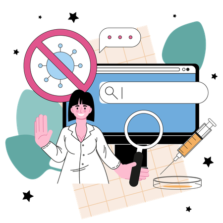Infections online service  Illustration
