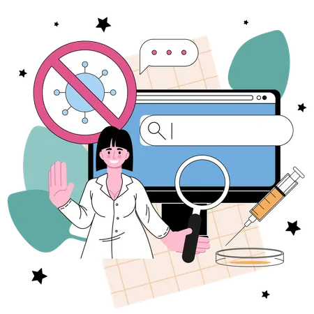 Infections online service  Illustration