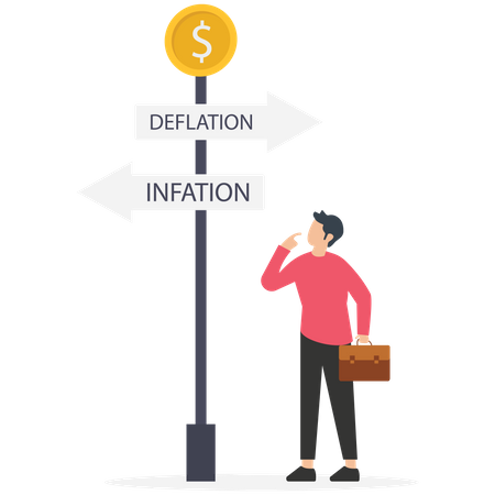 Inflação e deflação  Ilustração