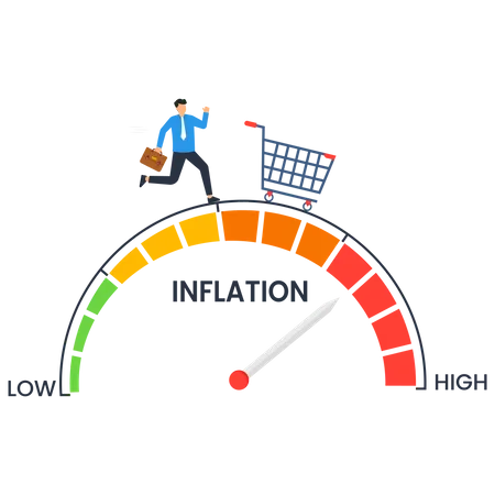 La inflación hace que el precio de los comestibles suba  Ilustración