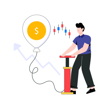 Inflación del mercado  Illustration