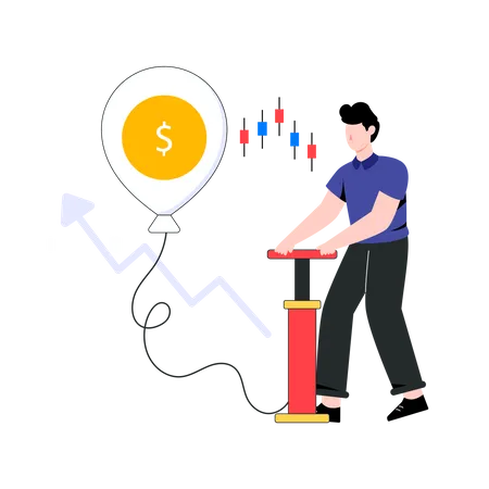 Inflación del mercado  Illustration