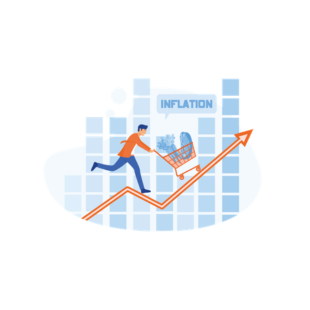 La inflación y los precios suben tras el precio  Illustration