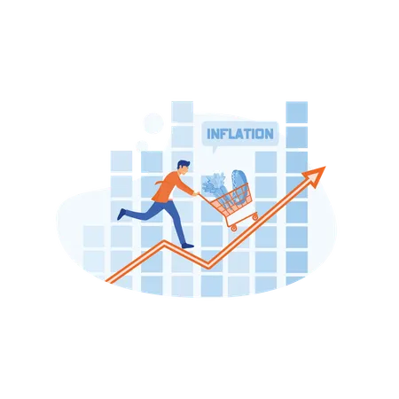 La inflación y los precios suben tras el precio  Illustration