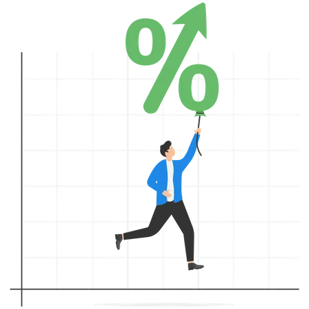 Inflated interest rate balloons float higher  Illustration