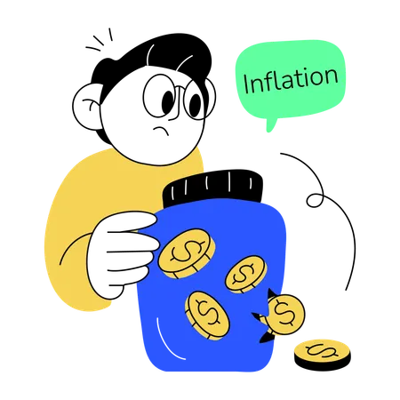 Check Out This Hand Drawn Illustration Of Inflation Cost Illustration