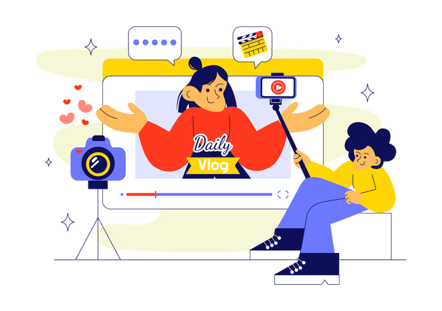 Influencer Daily Vlog  Illustration