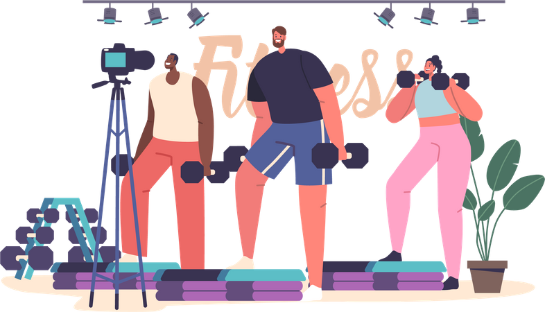 Influencer led Power Exercise Vlog  Illustration