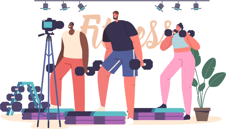 Influencer led Power Exercise Vlog  Illustration