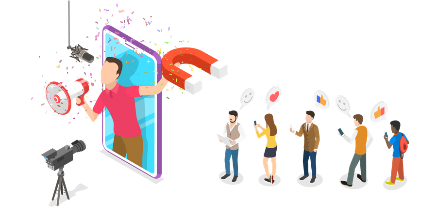 Influencer Marketing  Illustration