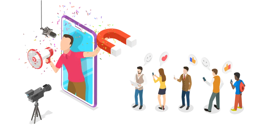 Influencer Marketing  Illustration