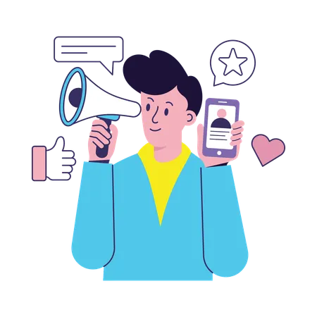 Influencer Marketing  Illustration