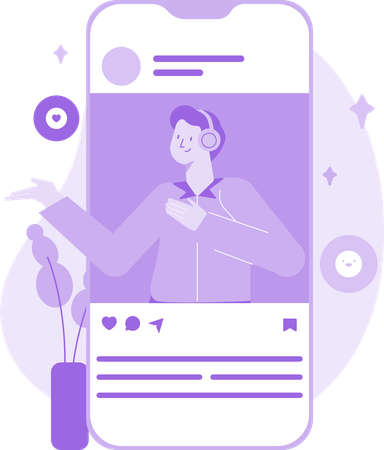 Influencer-Videoinhalte  Illustration