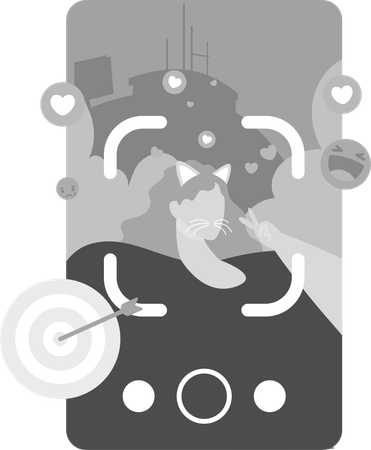 Influenciador no site de mídia social Live On  Ilustração
