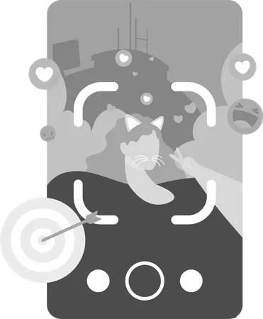 Influenciador no site de mídia social Live On  Ilustração