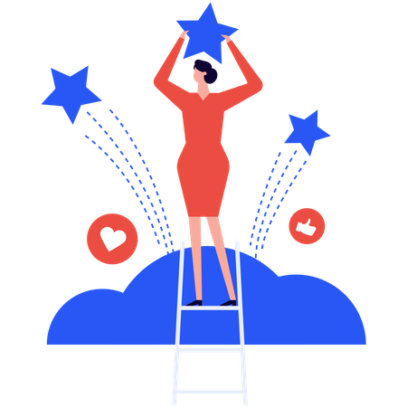 Influenciador de mídia social  Illustration