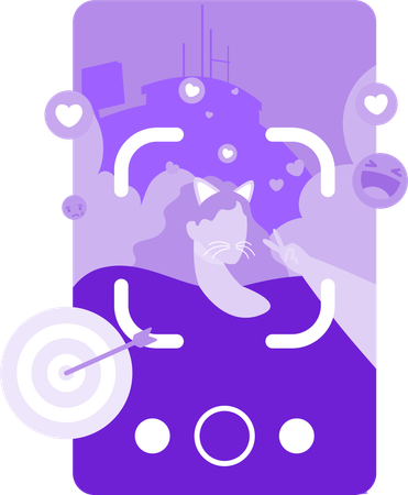 Influenciadora feminina no site de mídia social Live On  Ilustração