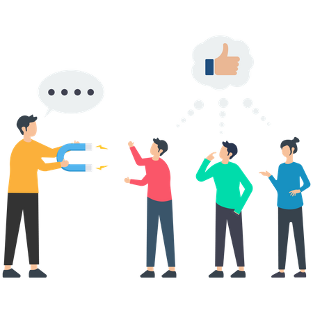 Influenciar pessoas  Illustration