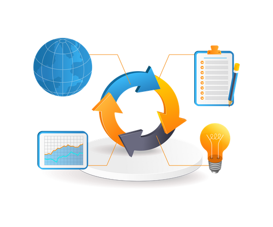 Infografía empresarial  Ilustración