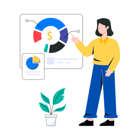 Infografía financiera  Ilustración