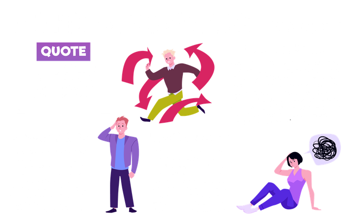 Infographic about people with ADHD symptom  Illustration