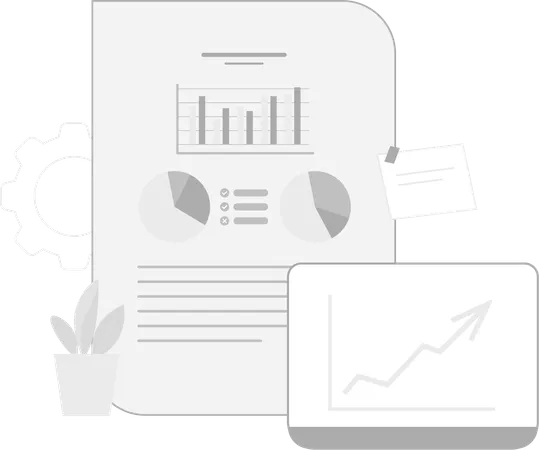 Infographic Chart and Business data  Illustration