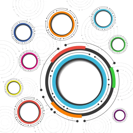 Infographie du cercle moderne  Illustration