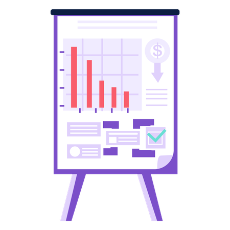 Tableau de bord infographique  Illustration