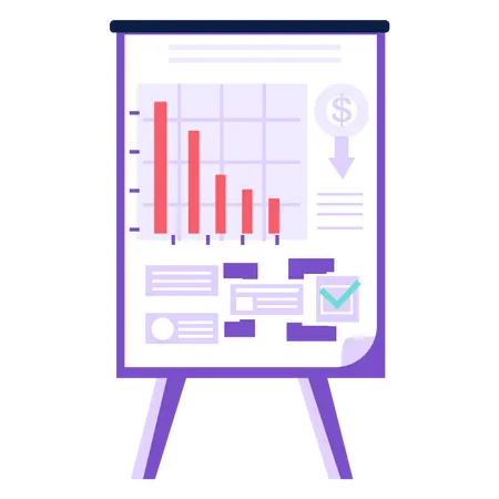Tableau de bord infographique  Illustration