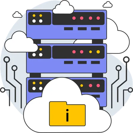 Informações do servidor em nuvem  Ilustração