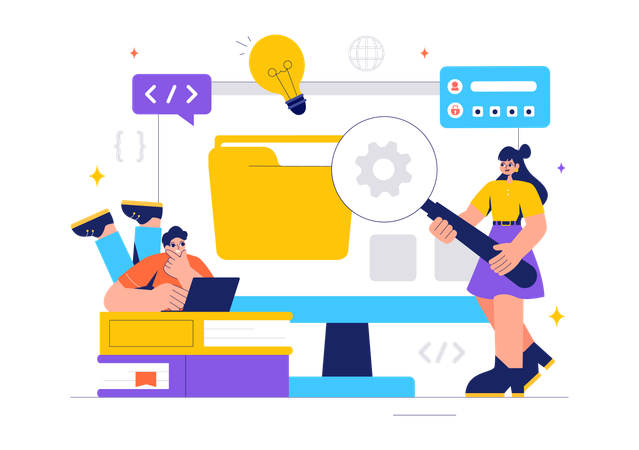 Informatics Logistics Software  Illustration