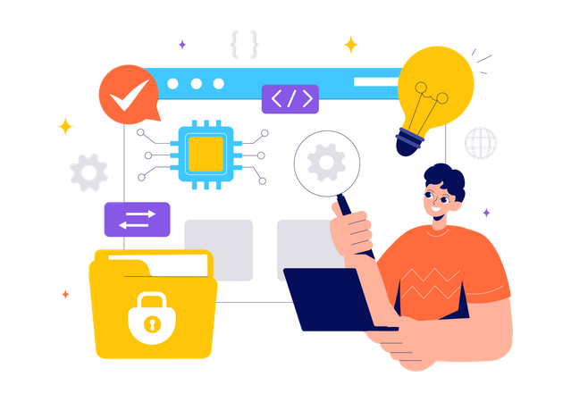 Informatics Logistics Software  Illustration