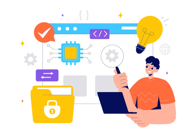 Informatics Logistics Software  Illustration