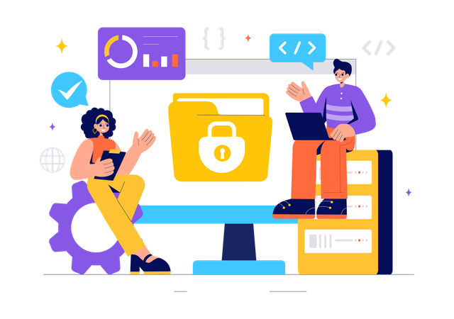 Informatics Logistics Software  Illustration