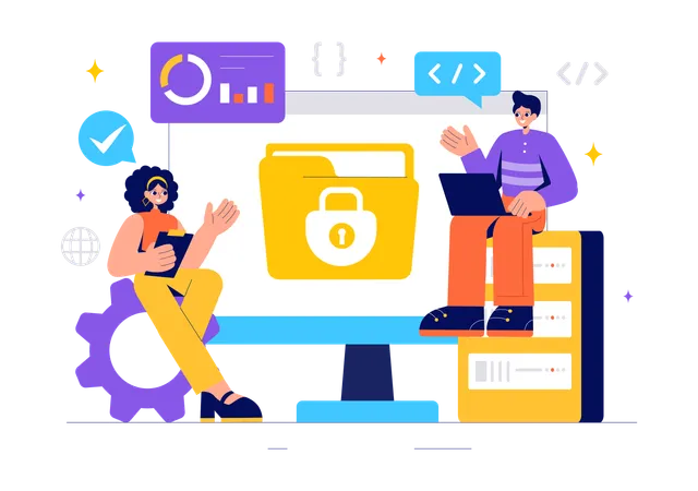 Informatics Logistics Software  Illustration