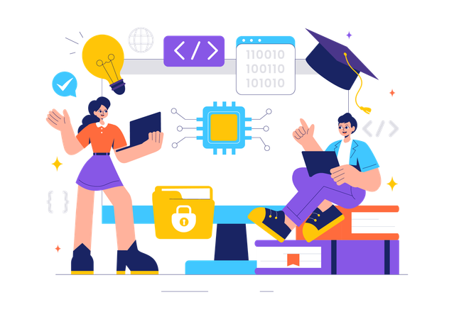 Informatik Logistik Software  Illustration