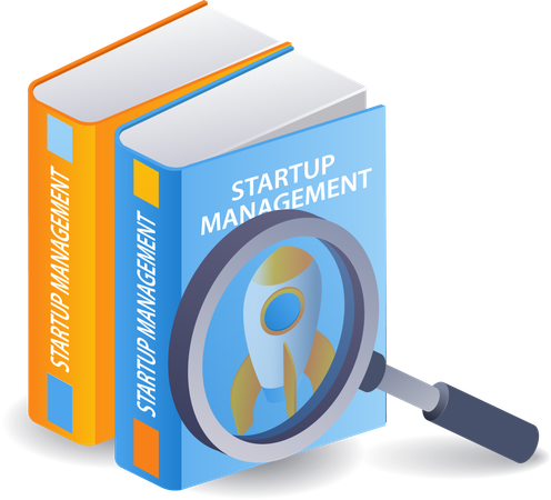Information book science startup management  イラスト