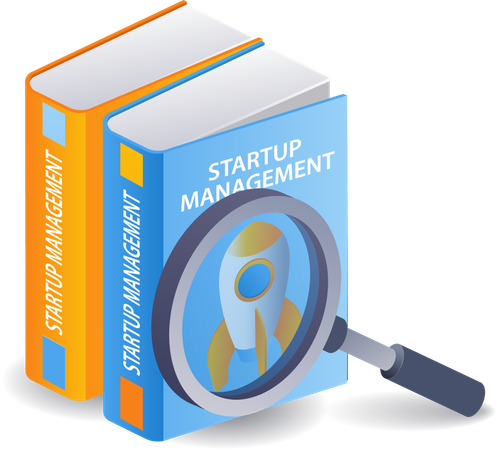 Information book science startup management  Illustration